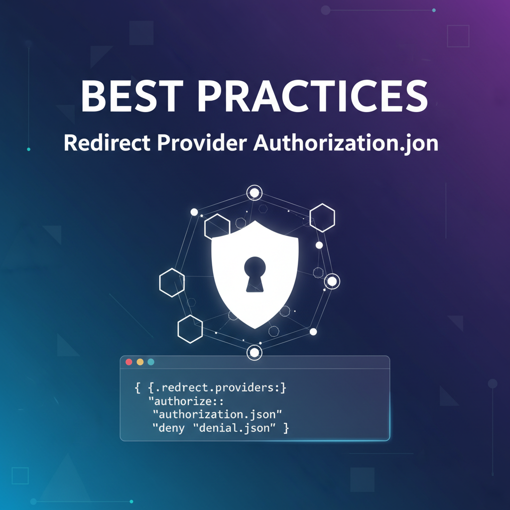 Best Practices for redirect provider authorization.json