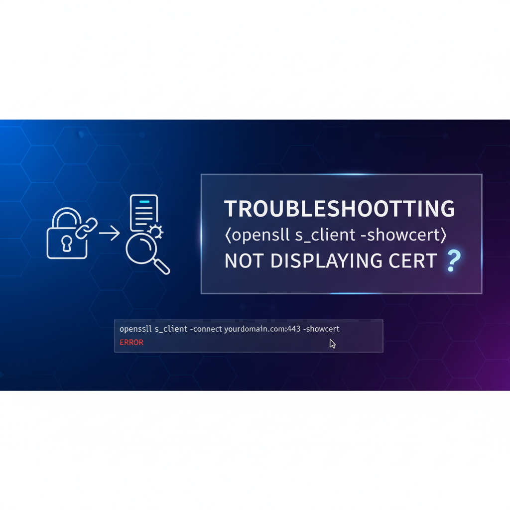 Troubleshoot: openssl s_client -showcert Not Displaying Cert