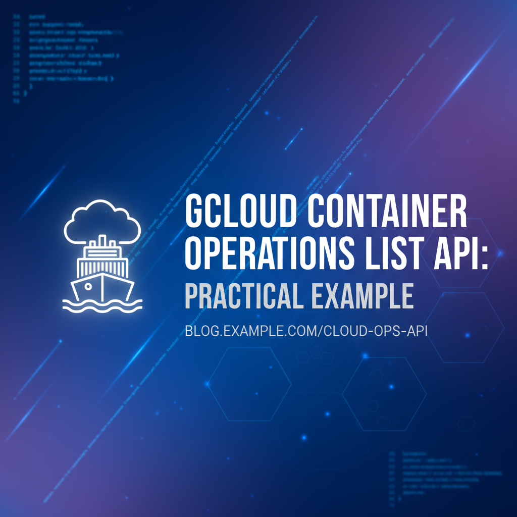 gcloud Container Operations List API: Practical Example