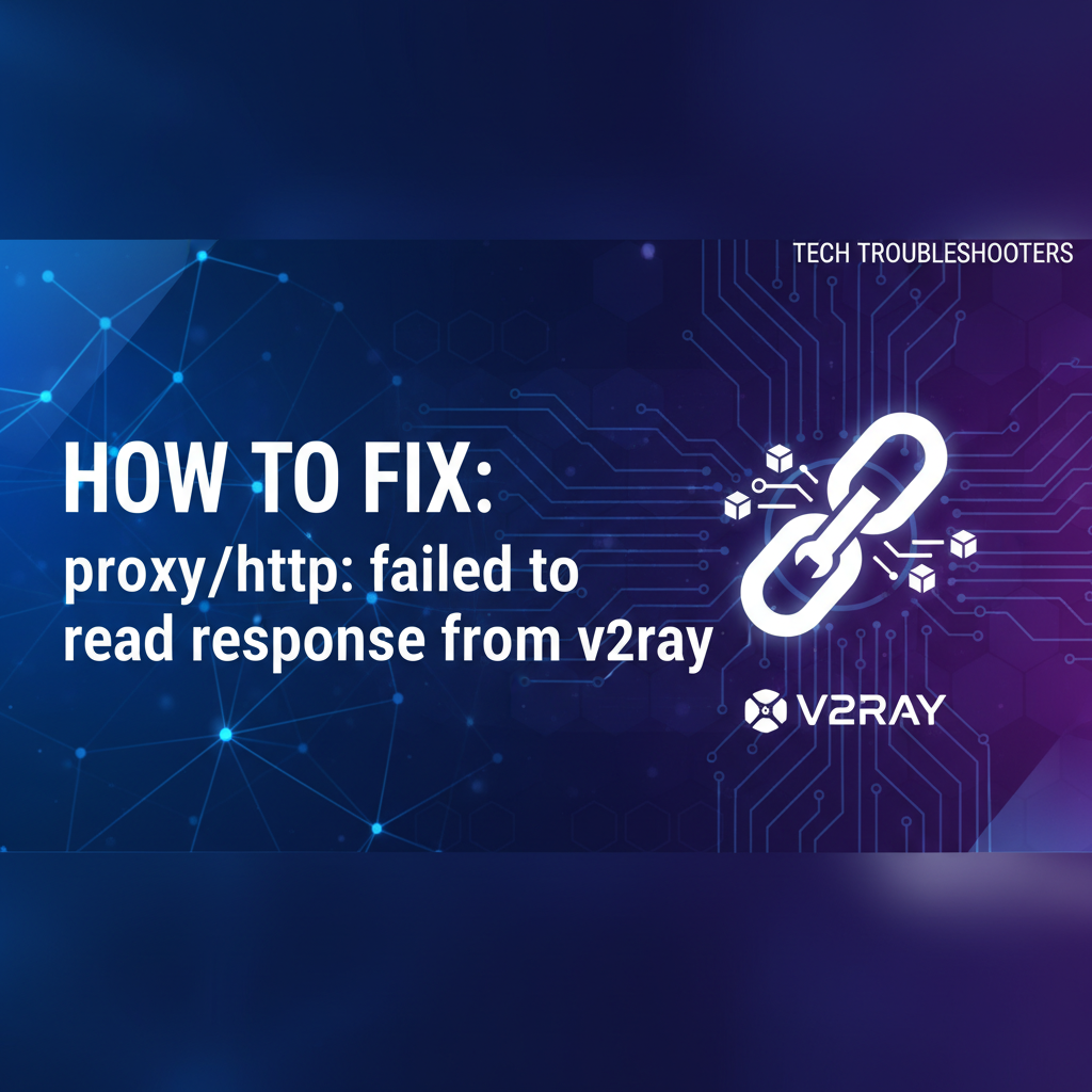 How to Fix: proxy/http: failed to read response from v2ray