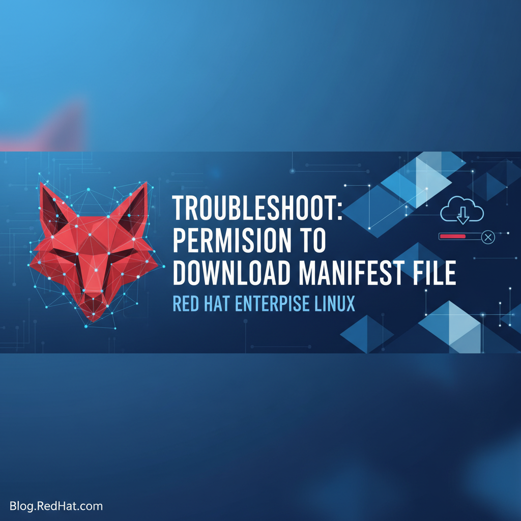 Troubleshoot Permission to Download a Manifest File Red Hat