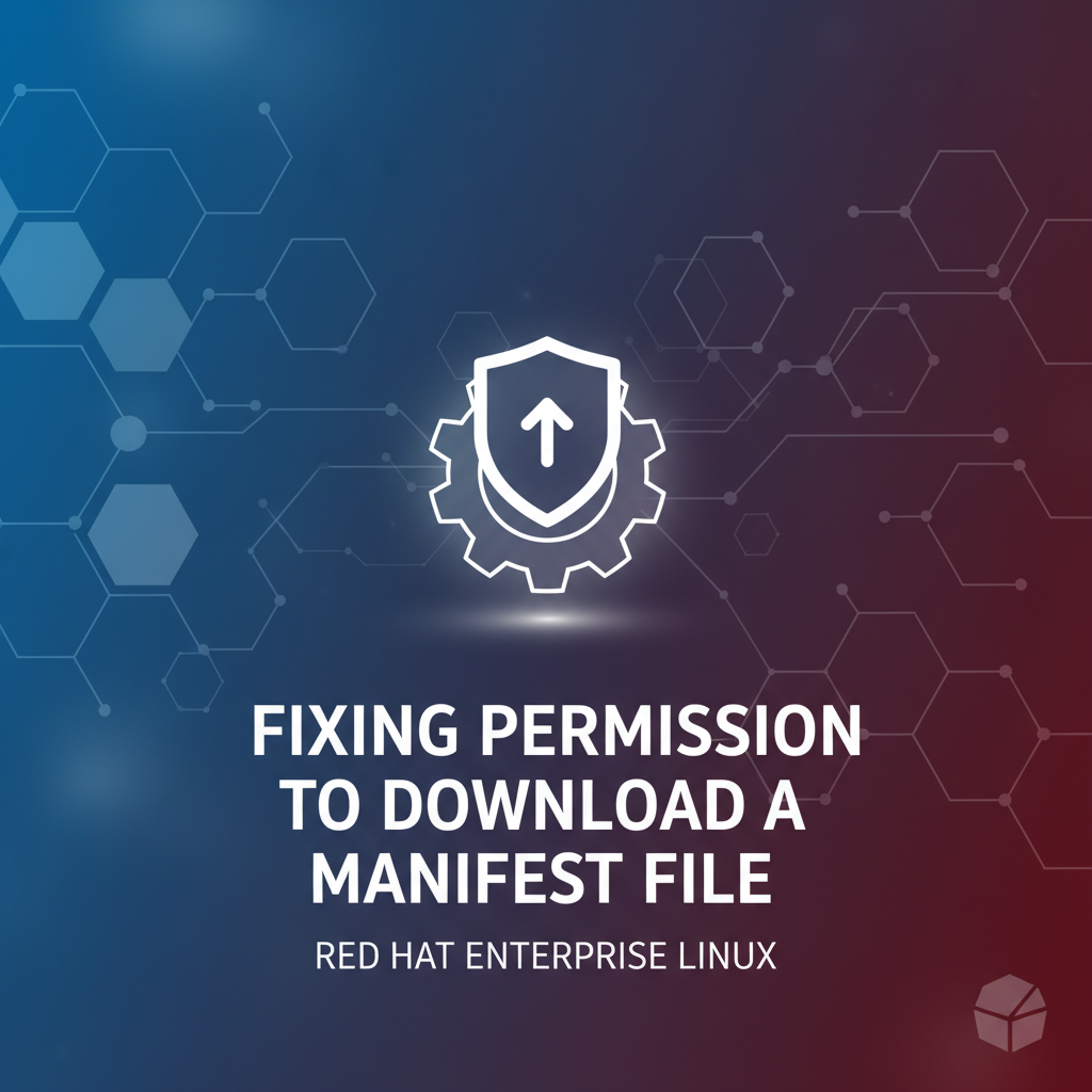 Fix Permission to Download a Manifest File Red Hat