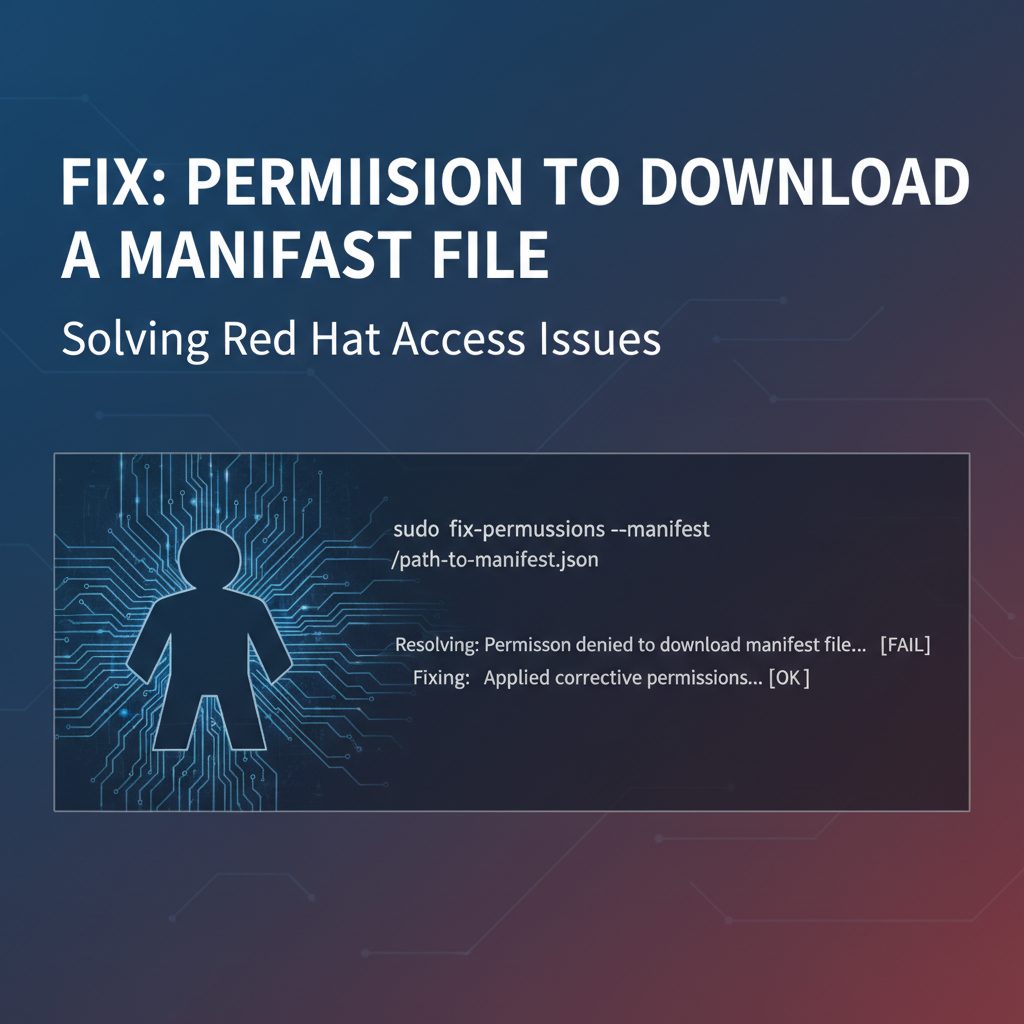 Fix: permission to download a manifest file red hat