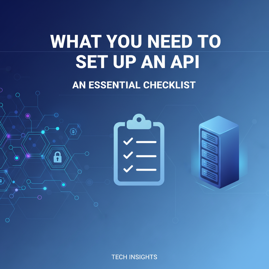 What You Need to Set Up an API: An Essential Checklist