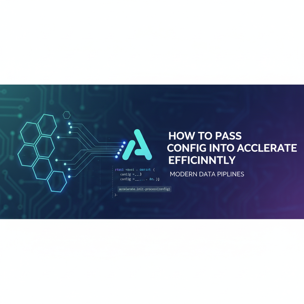 How to Pass Config into Accelerate Efficiently