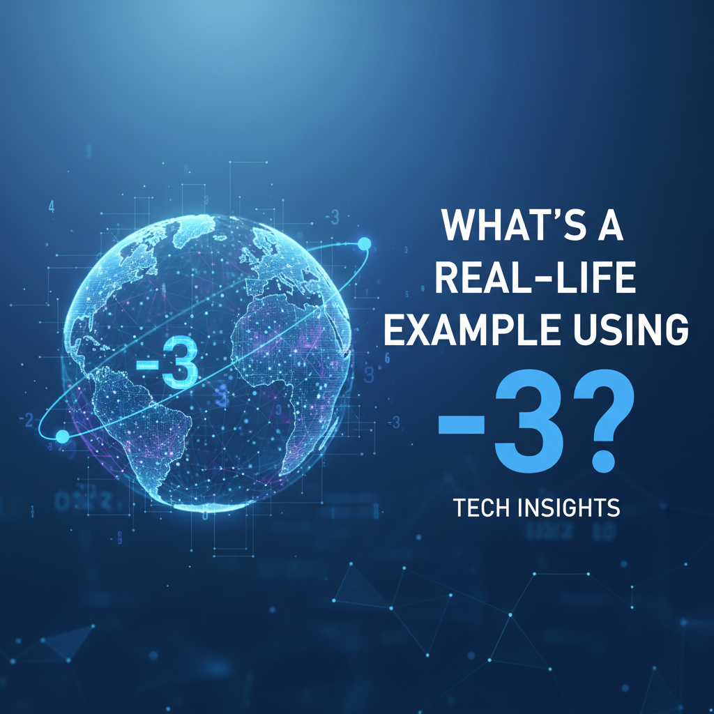 What's a Real-Life Example Using -3?