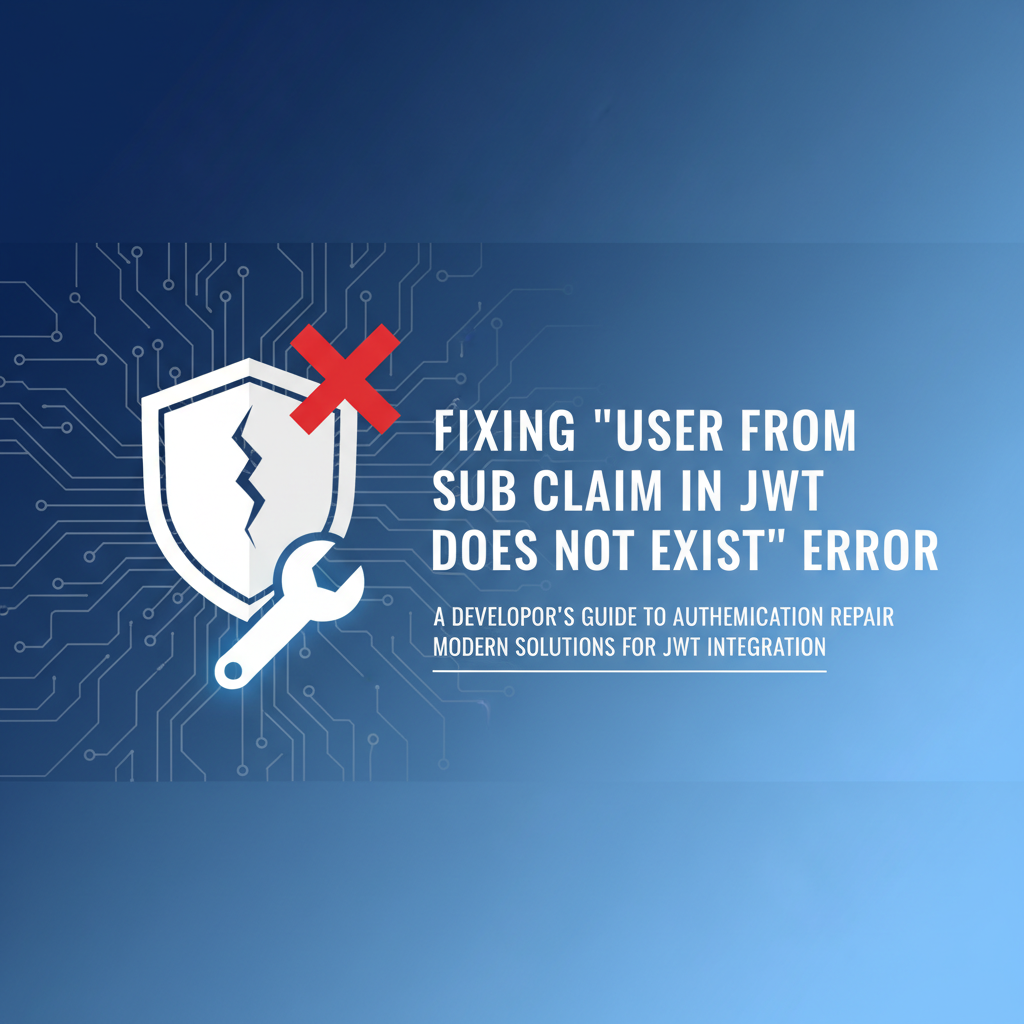 Fixing 'User from Sub Claim in JWT Does Not Exist' Error