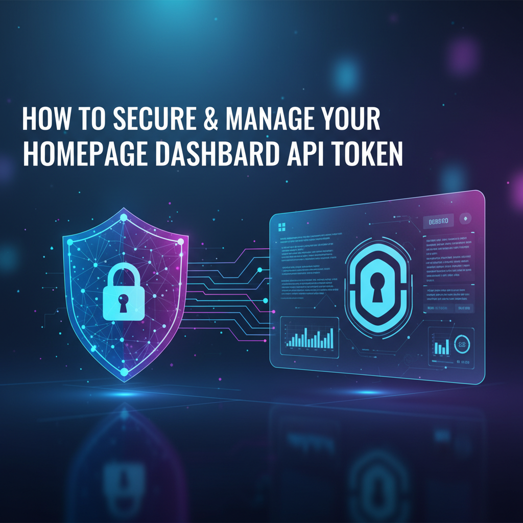 How to Secure & Manage Your Homepage Dashboard API Token