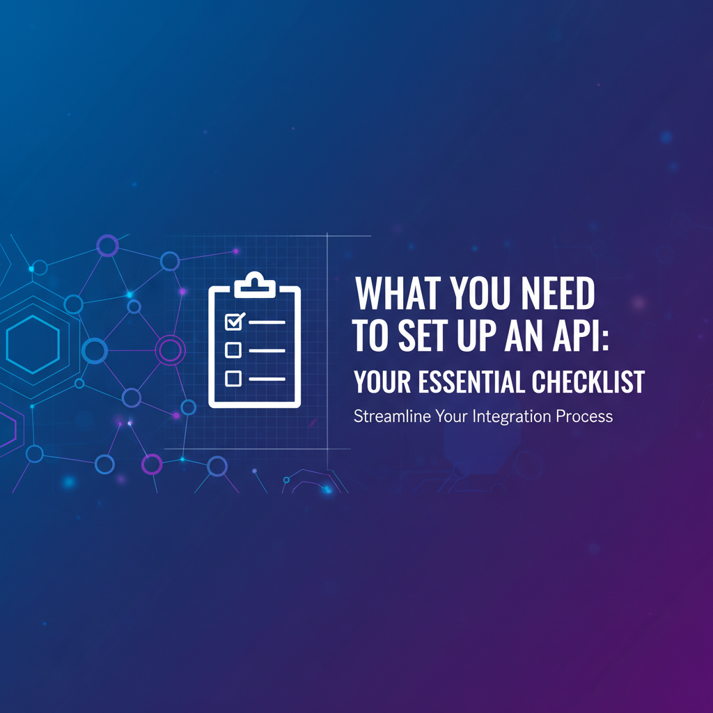 What You Need to Set Up an API: Your Essential Checklist