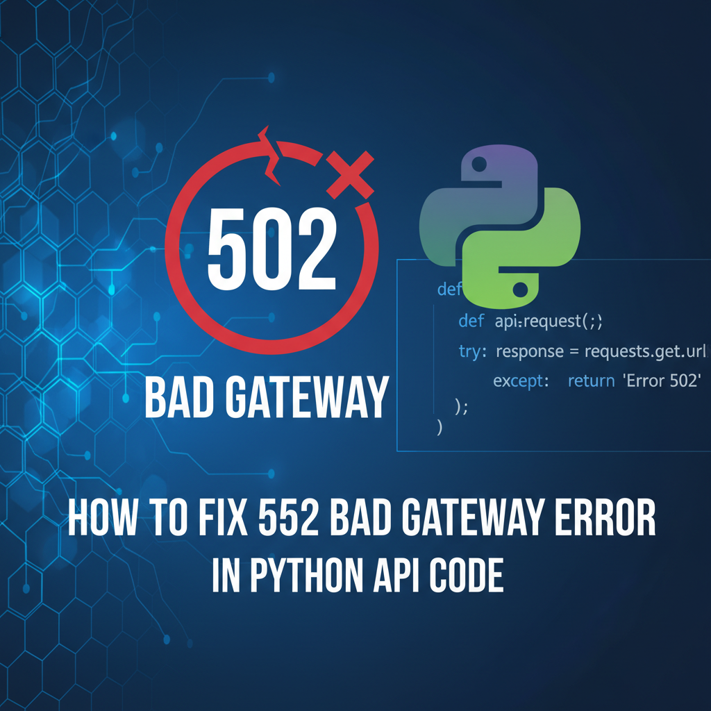How to Fix 502 Bad Gateway Error in Python API Code
