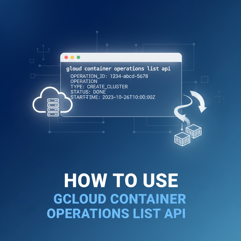 How to Use gcloud container operations list api