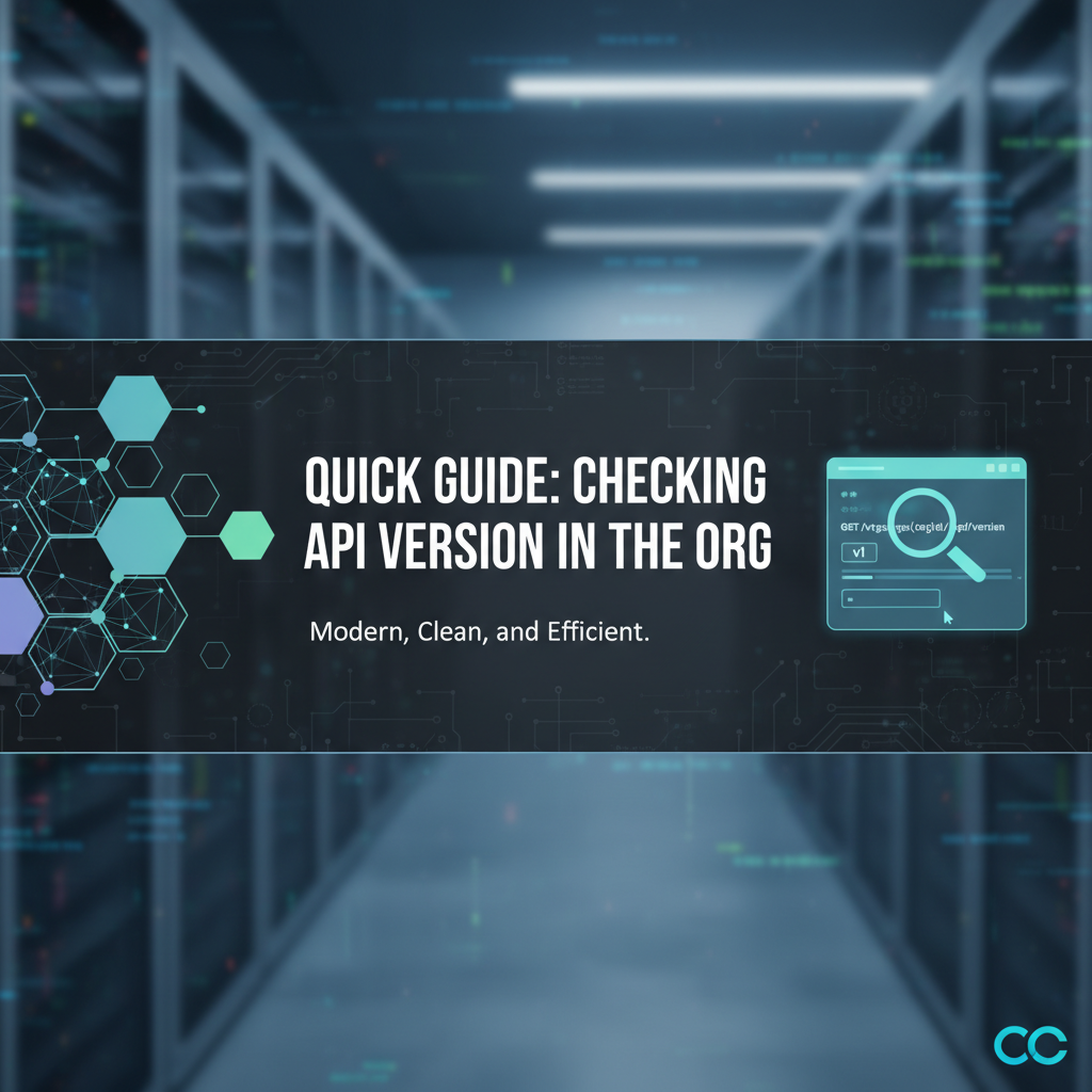 Quick Guide: Checking API Version in the Org