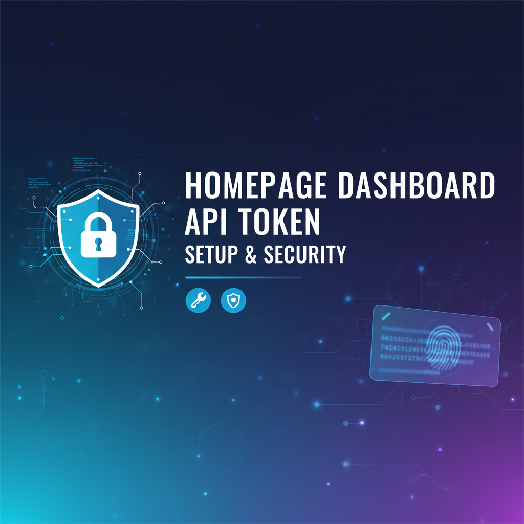 Homepage Dashboard API Token: Setup & Security