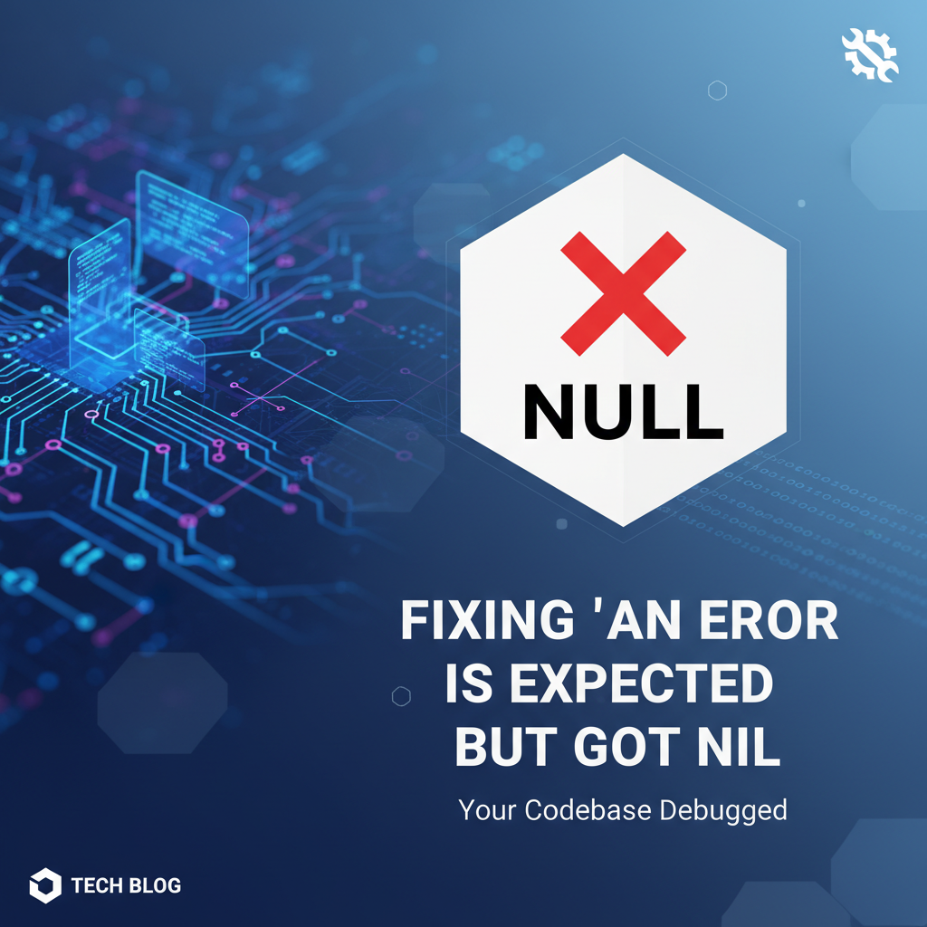 Fixing 'an error is expected but got nil' in Your Code