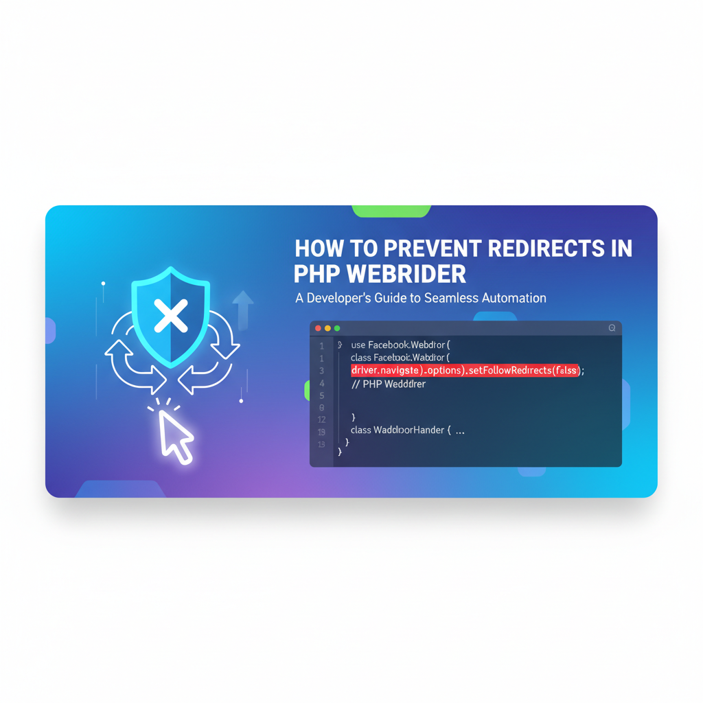 How to Prevent Redirects in PHP WebDriver