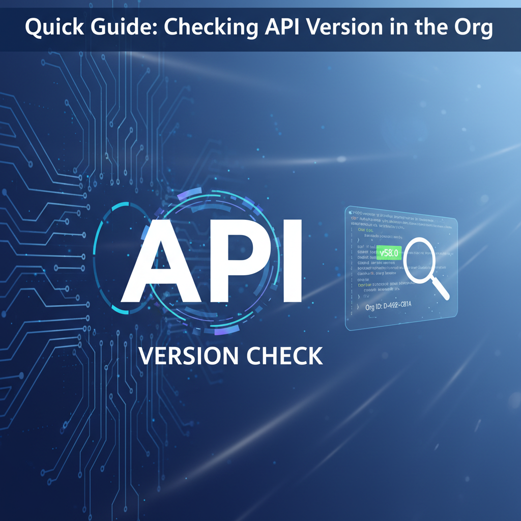 Quick Guide: Checking API Version in the Org