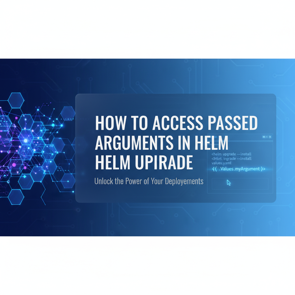 How to Access Passed Arguments in Helm Upgrade