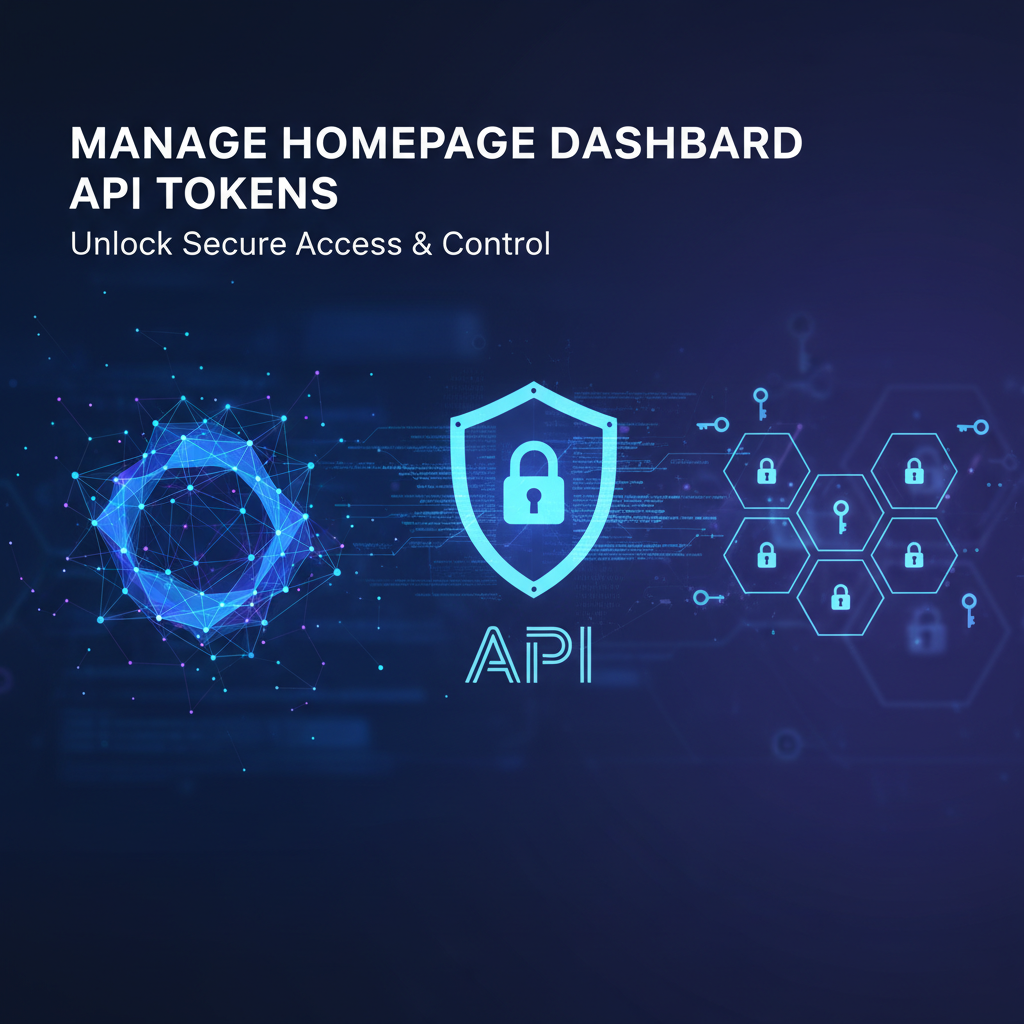How to Manage Homepage Dashboard API Tokens