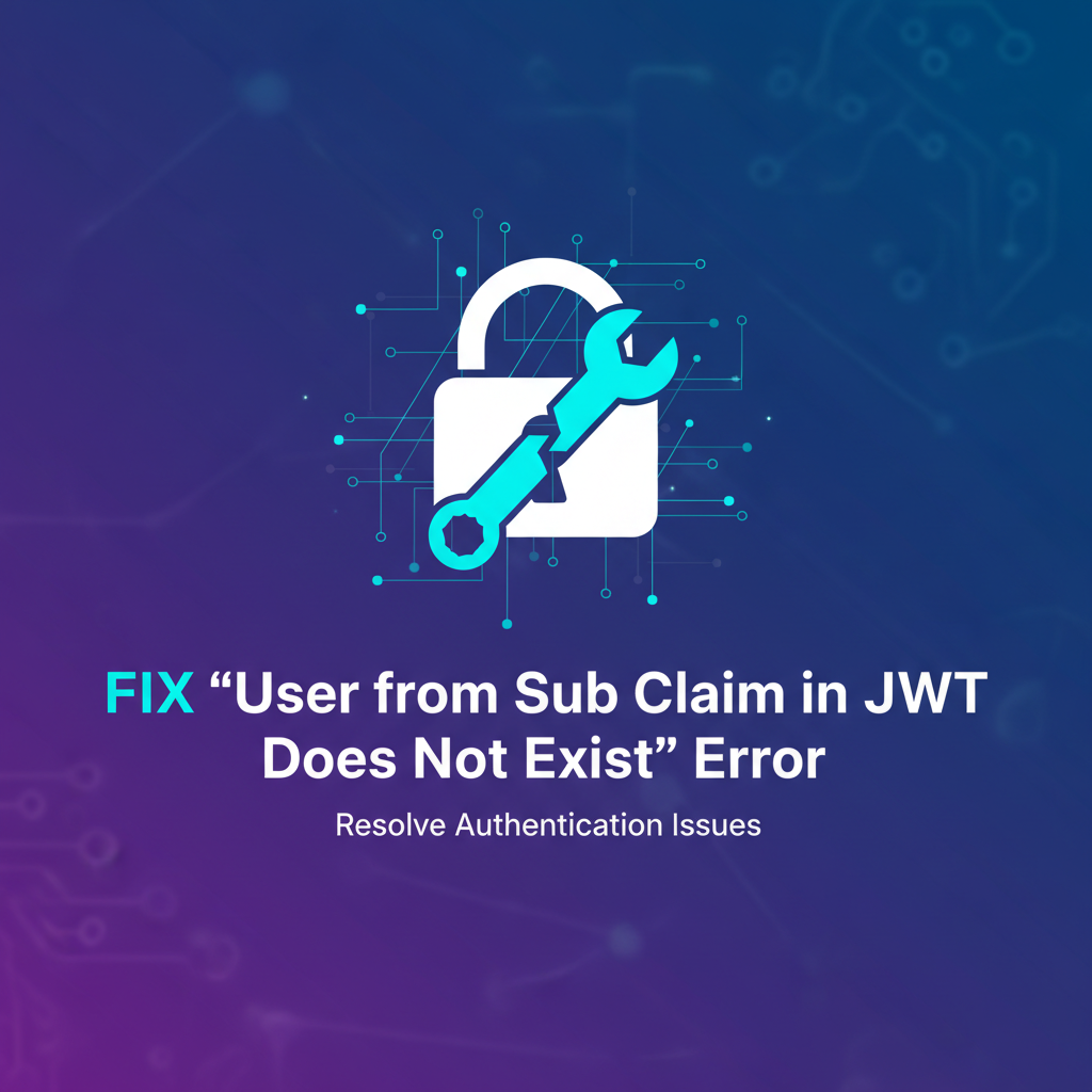 Fix 'User from Sub Claim in JWT Does Not Exist' Error