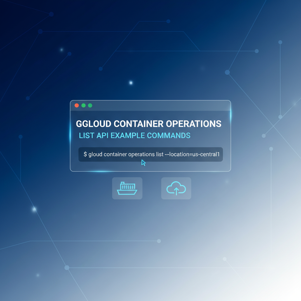 Gcloud Container Operations List API Example Commands