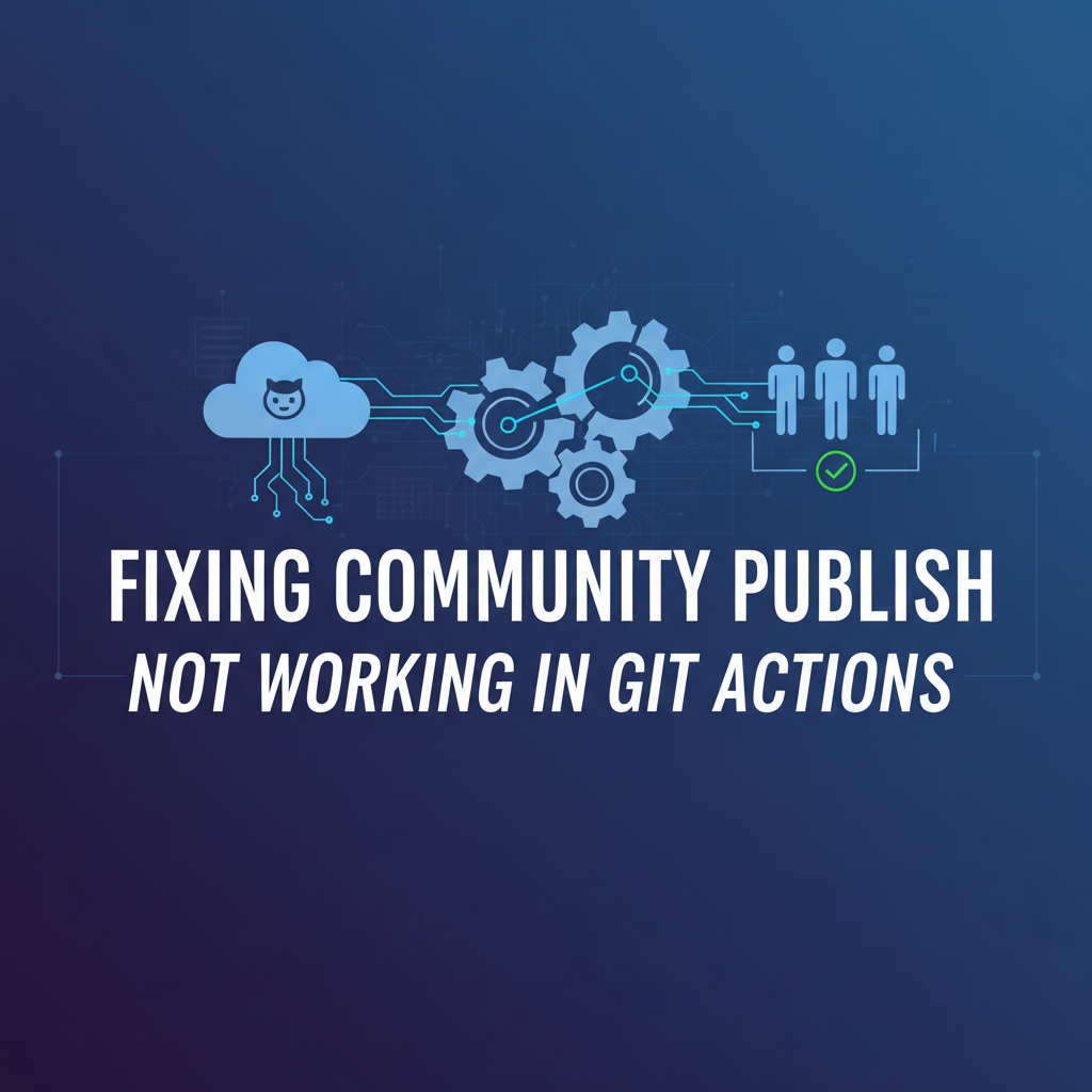 Fixing Community Publish Not Working in Git Actions