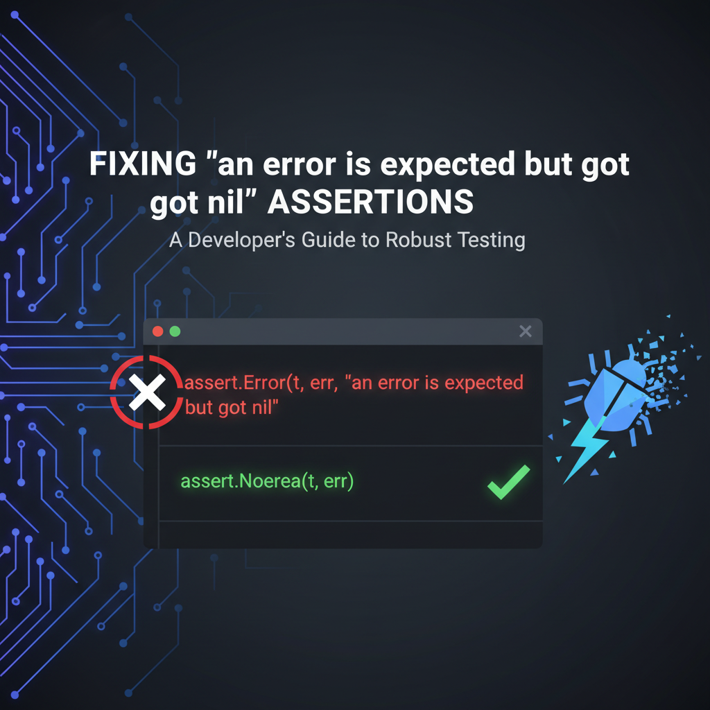 Fixing 'an error is expected but got nil' Assertions