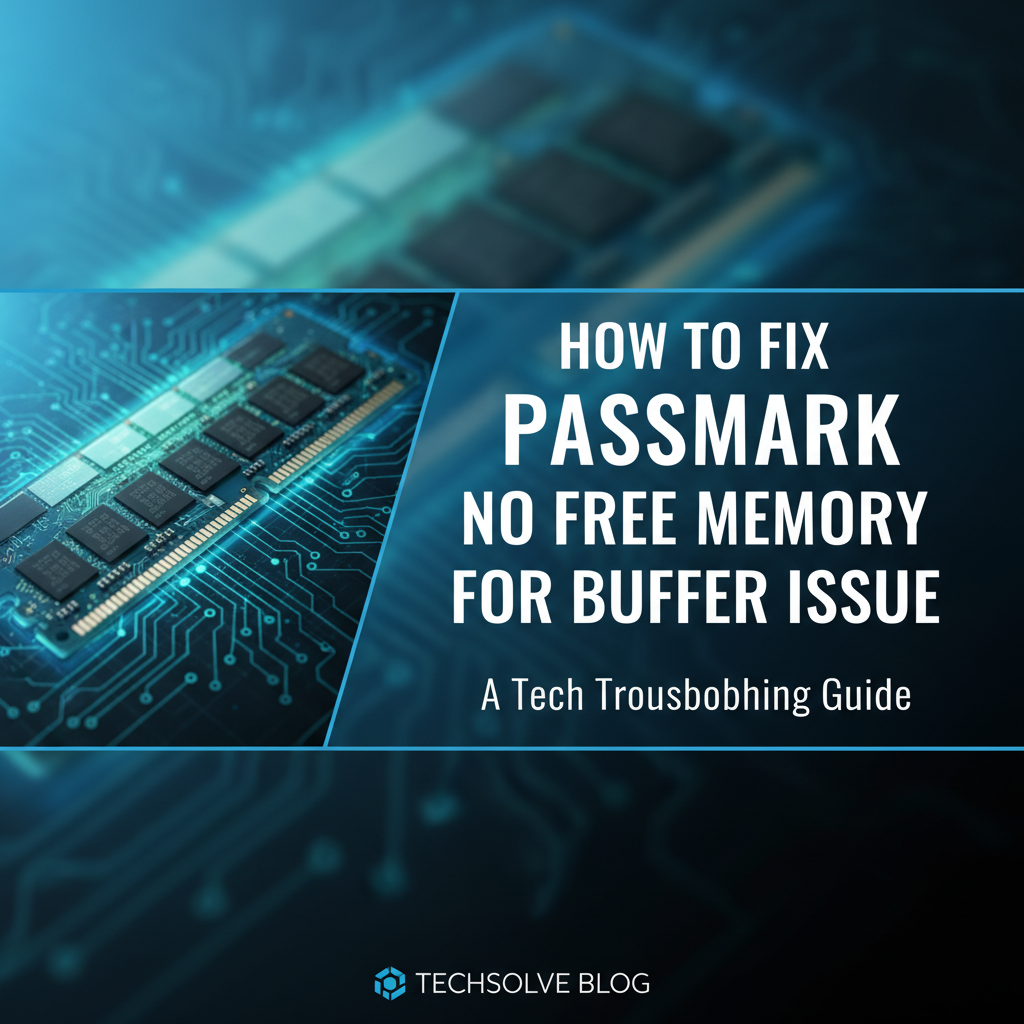 How to Fix PassMark No Free Memory for Buffer Issue