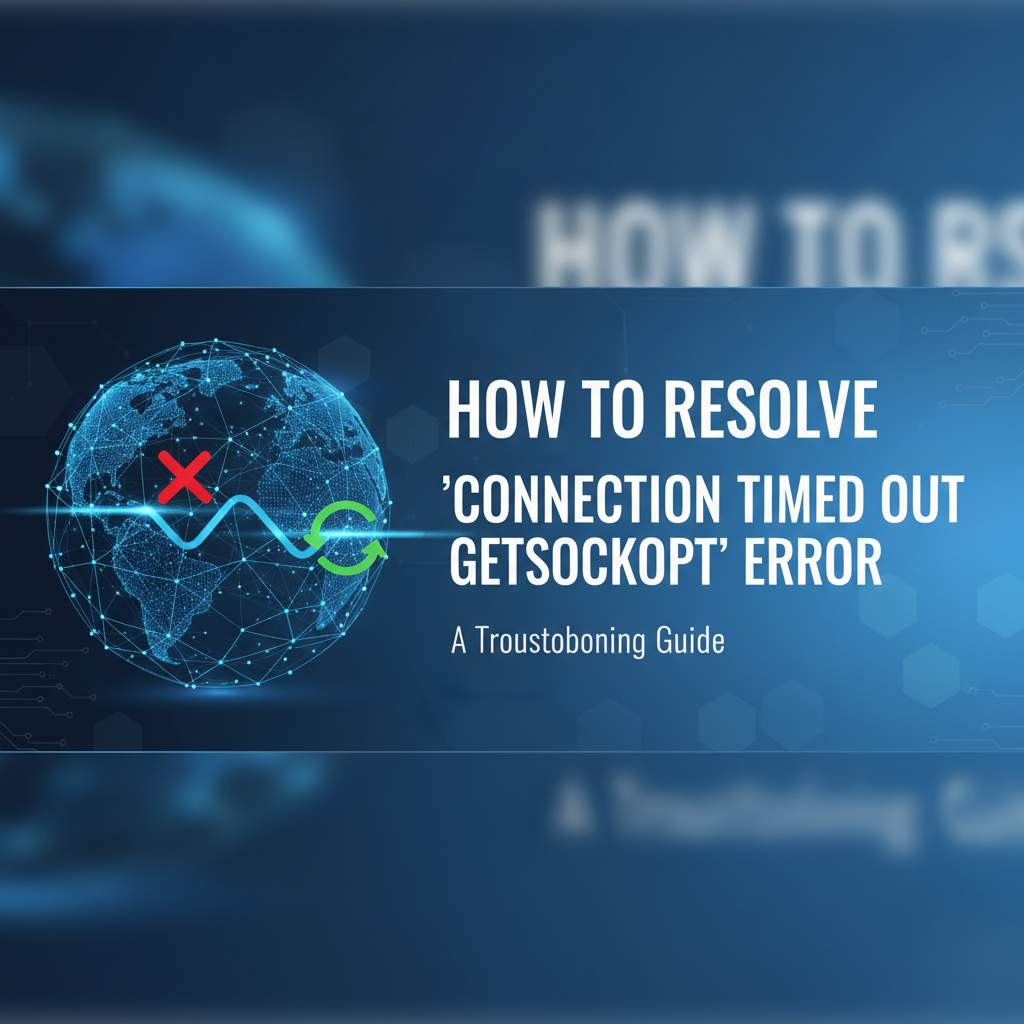 How to Resolve 'connection timed out getsockopt' Error