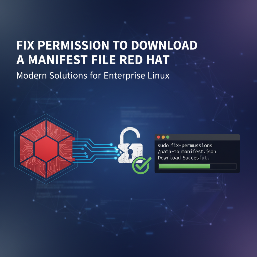 Fix Permission to Download a Manifest File Red Hat