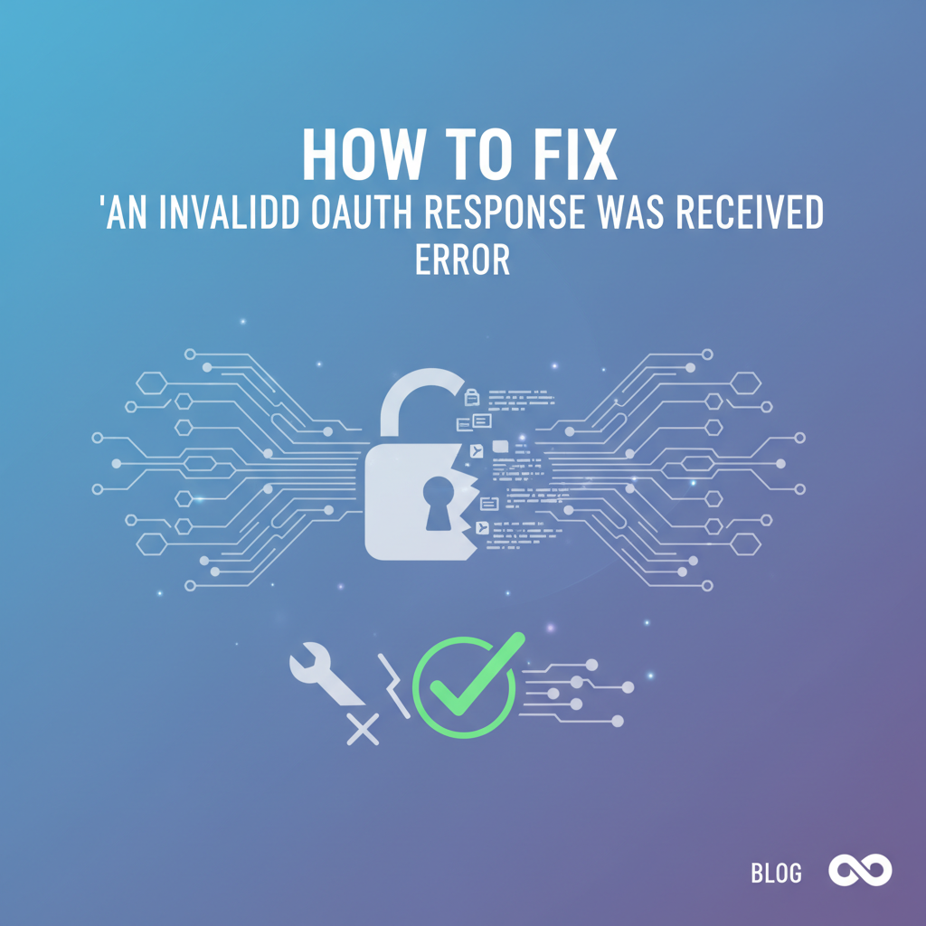 How to Fix 'An Invalid OAuth Response Was Received' Error