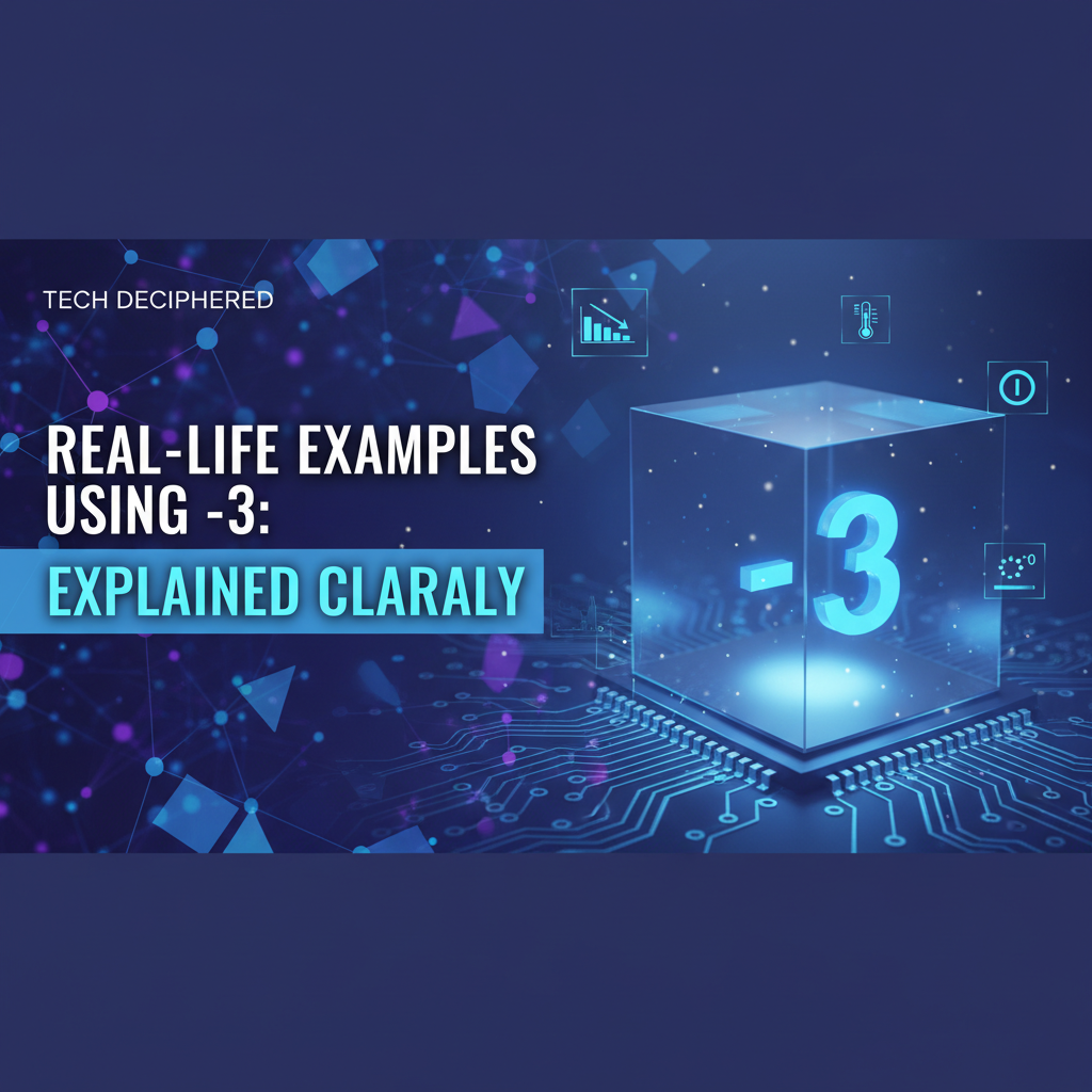 Real-Life Examples Using -3: Explained Clearly