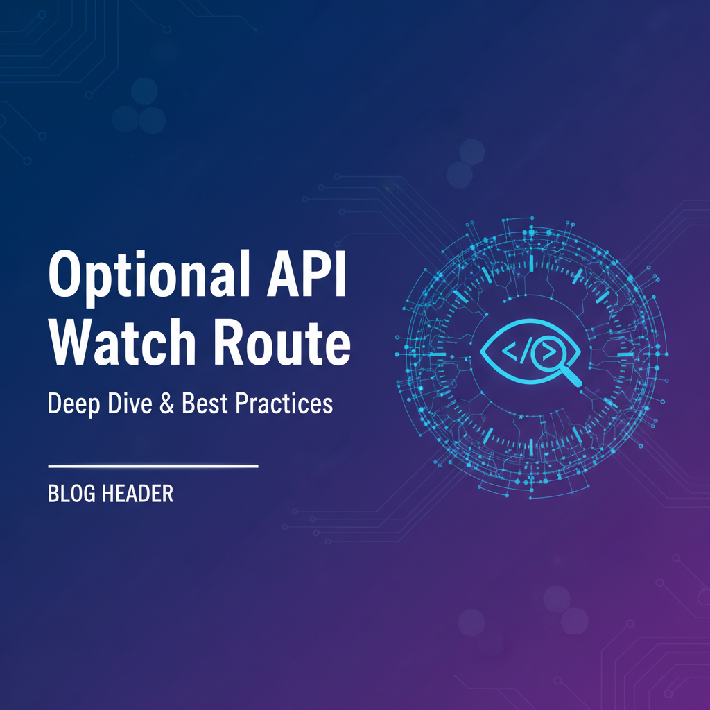 Optional API Watch Route: Deep Dive & Best Practices