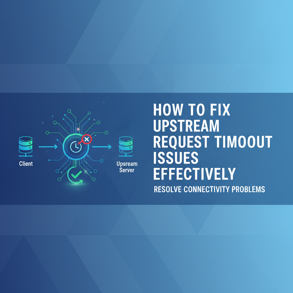 How to Fix Upstream Request Timeout Issues Effectively