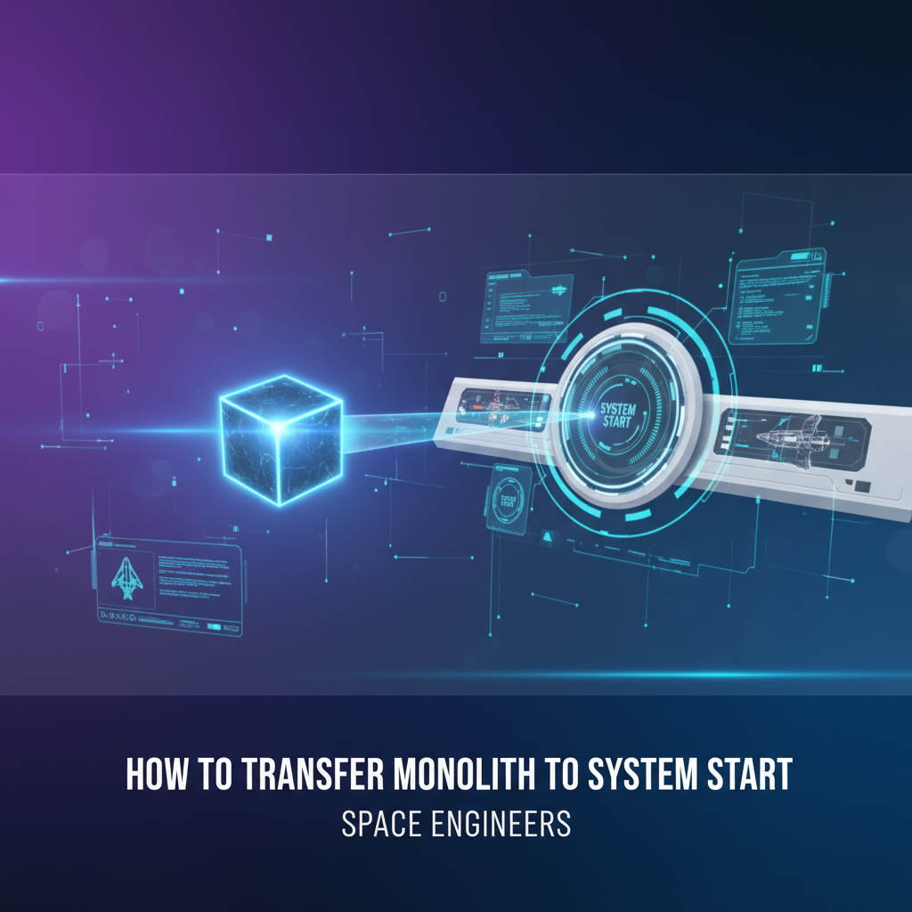 How to Transfer Monolith to System Start in Space Engineers