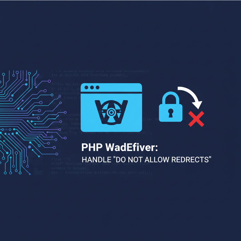 PHP WebDriver: How to Handle 'Do Not Allow Redirects'