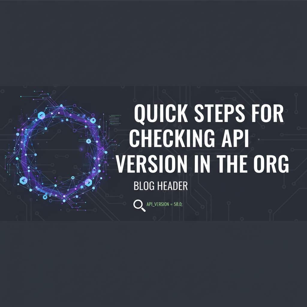 Quick Steps for Checking API Version in the Org