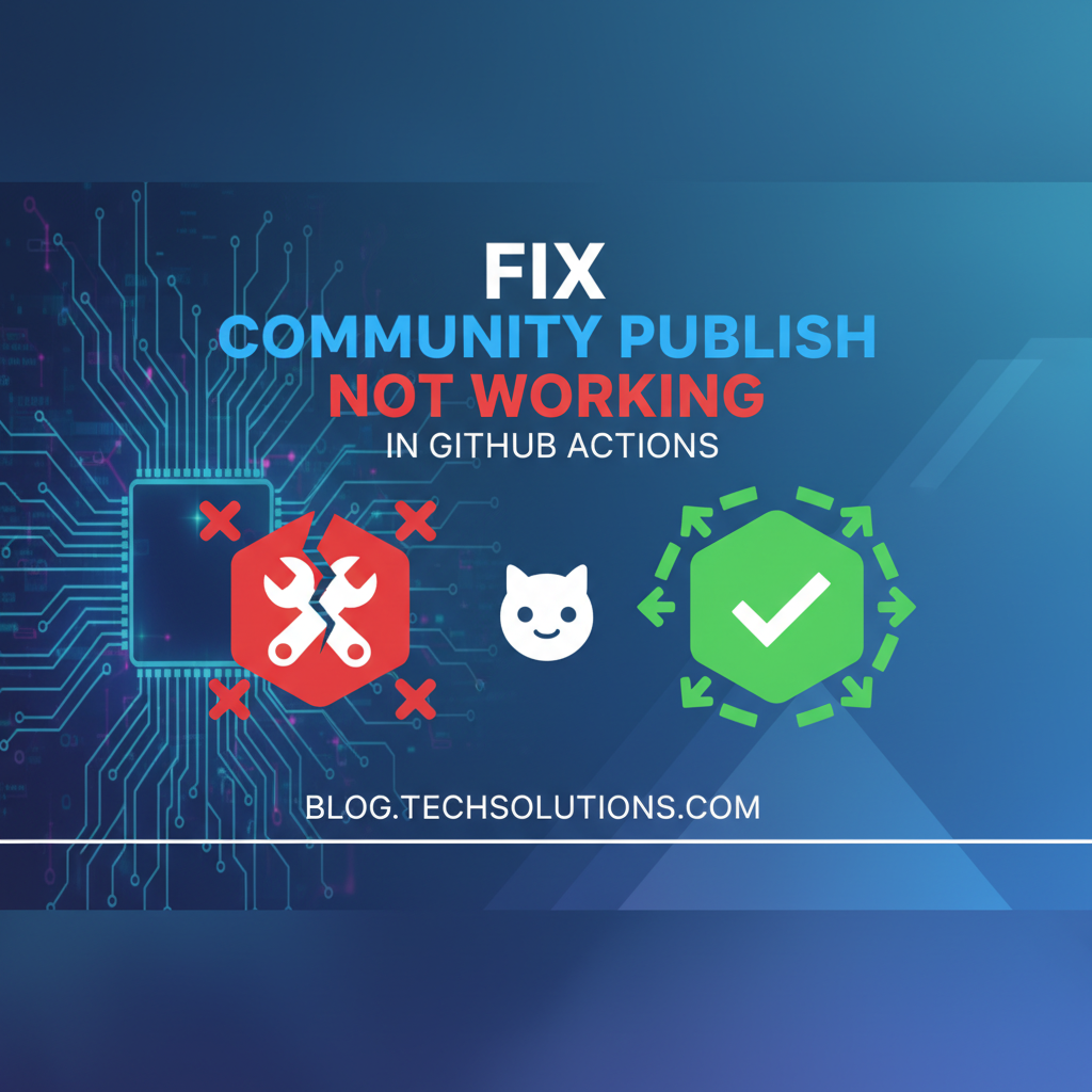 Fix Community Publish Not Working in GitHub Actions