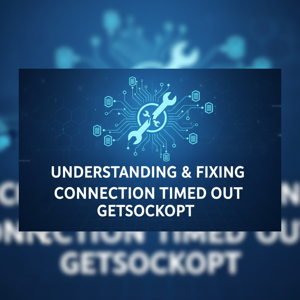 Understanding & Fixing 'Connection Timed Out Getsockopt'