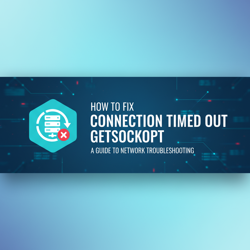 How to Fix "Connection Timed Out Getsockopt