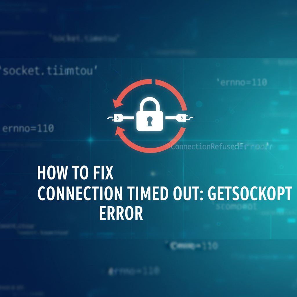 How to Fix 'connection timed out: getsockopt' Error