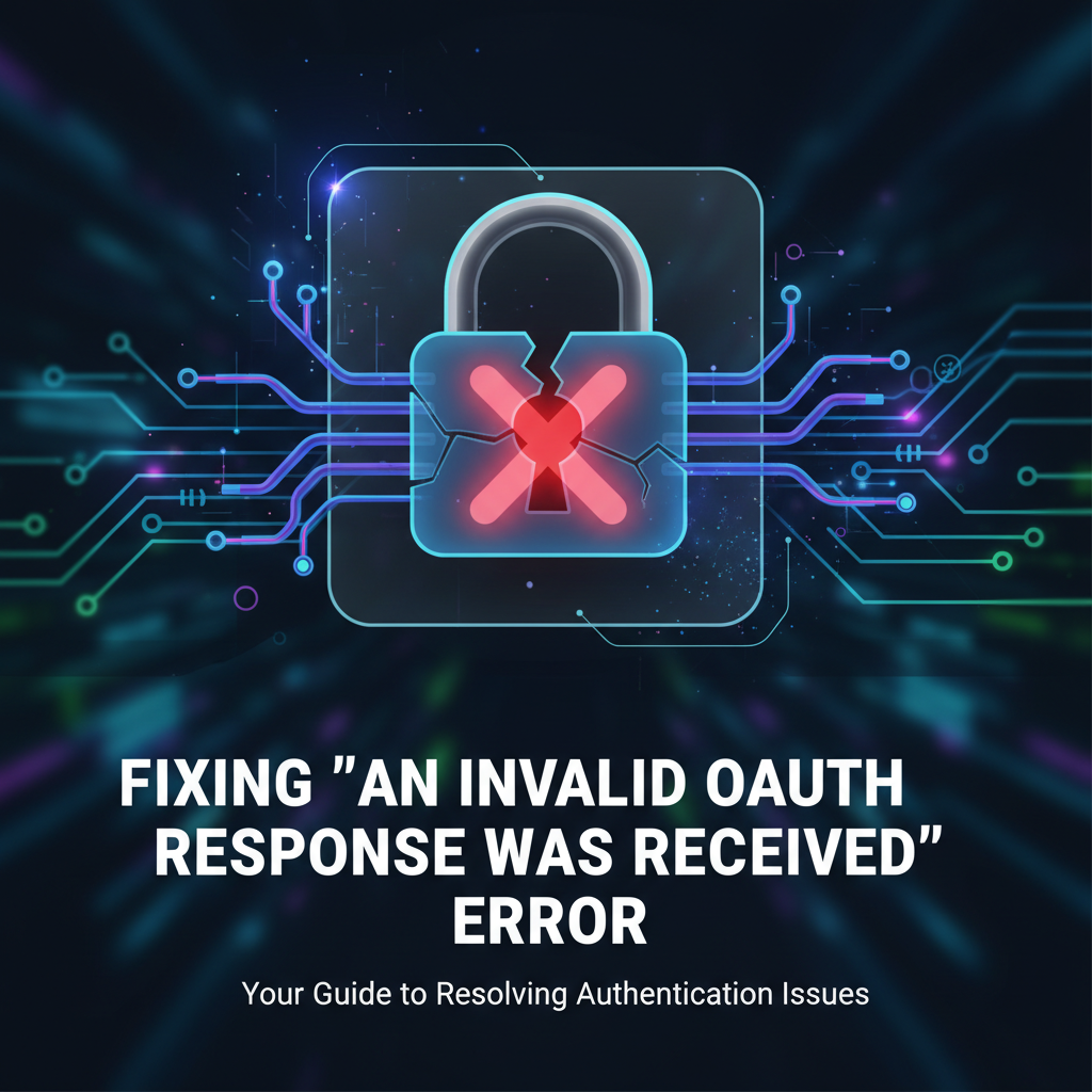 Fixing 'an invalid oauth response was received' Error