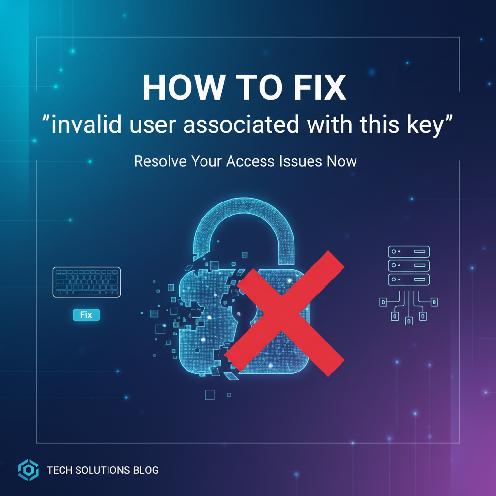 How to Fix 'invalid user associated with this key'