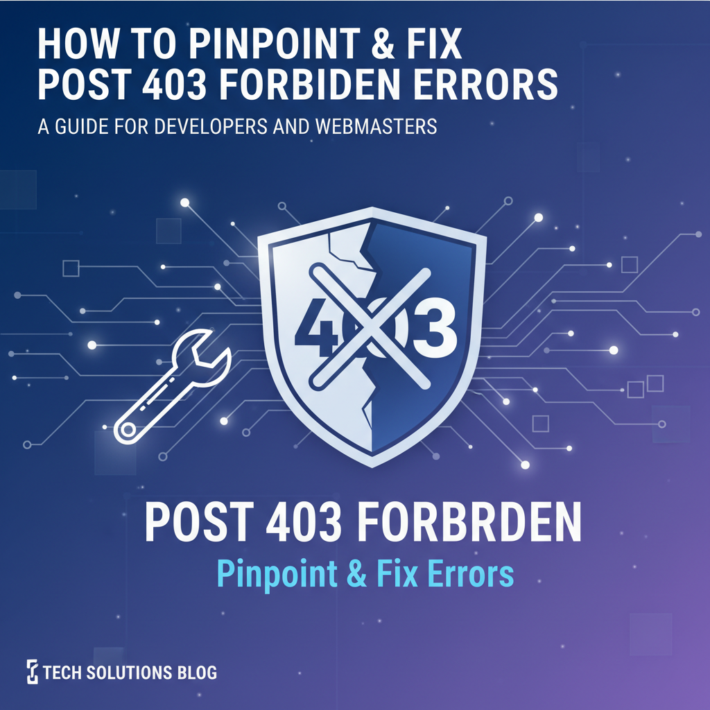 How to Pinpoint & Fix Post 403 Forbidden Errors