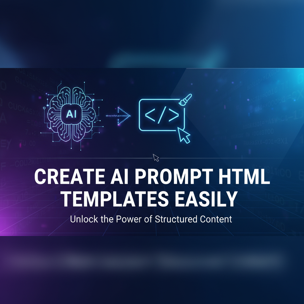 Create Stunning AI Prompt HTML Templates Easily