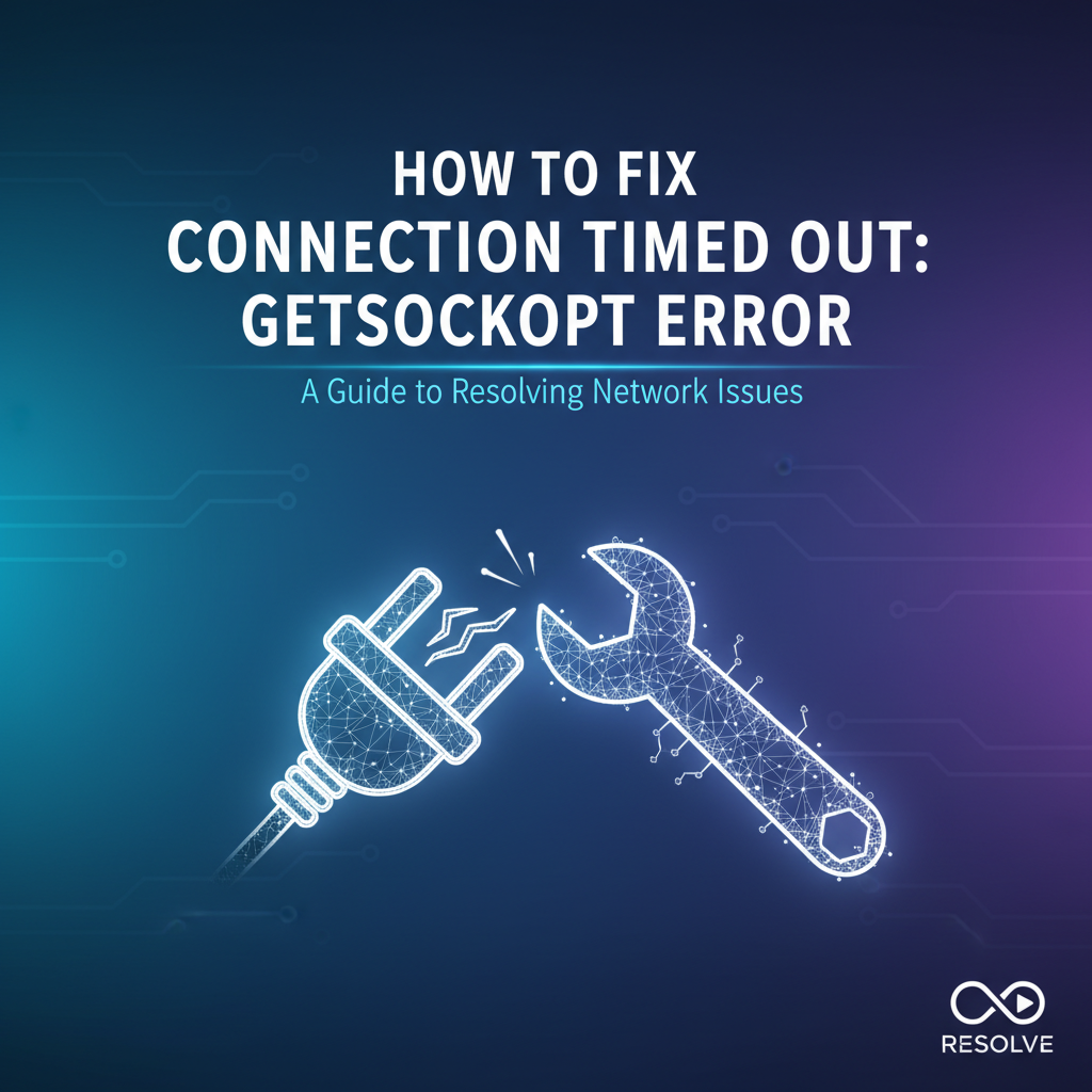 How to Fix 'connection timed out: getsockopt' Error
