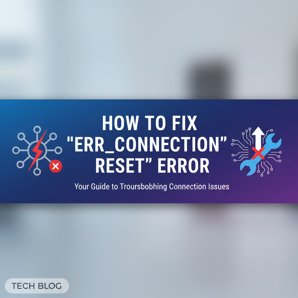 How to Fix 'ERR_CONNECTION_RESET' Error