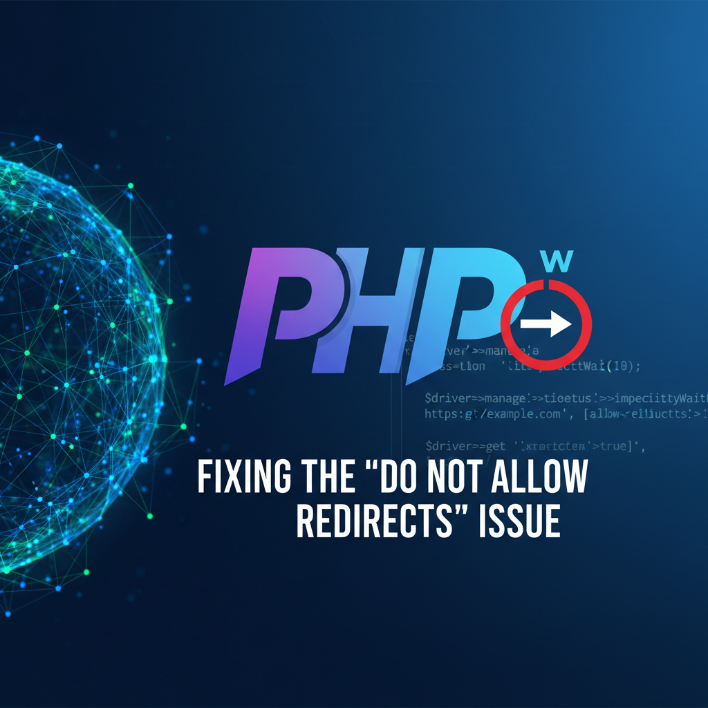 PHP WebDriver: Fixing the 'Do Not Allow Redirects' Issue
