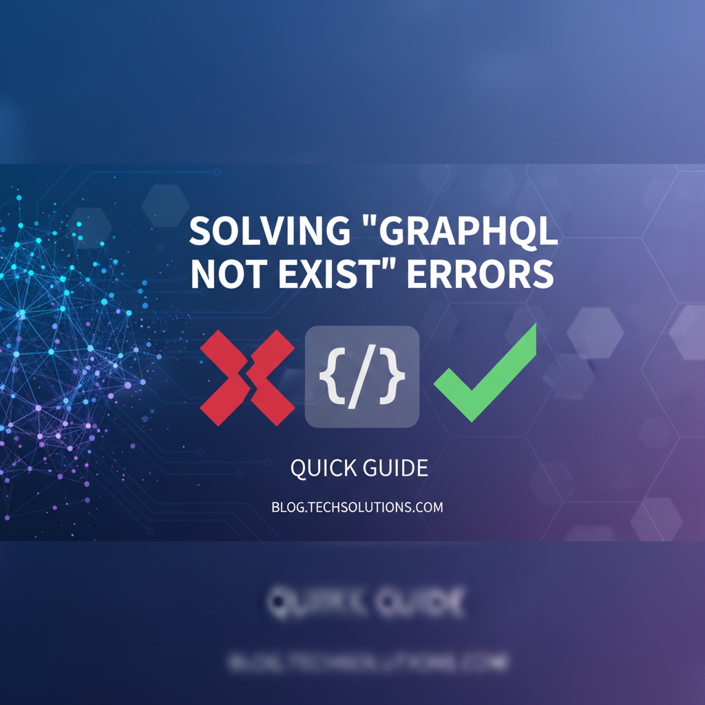 Solving 'GraphQL Not Exist' Errors: Quick Guide