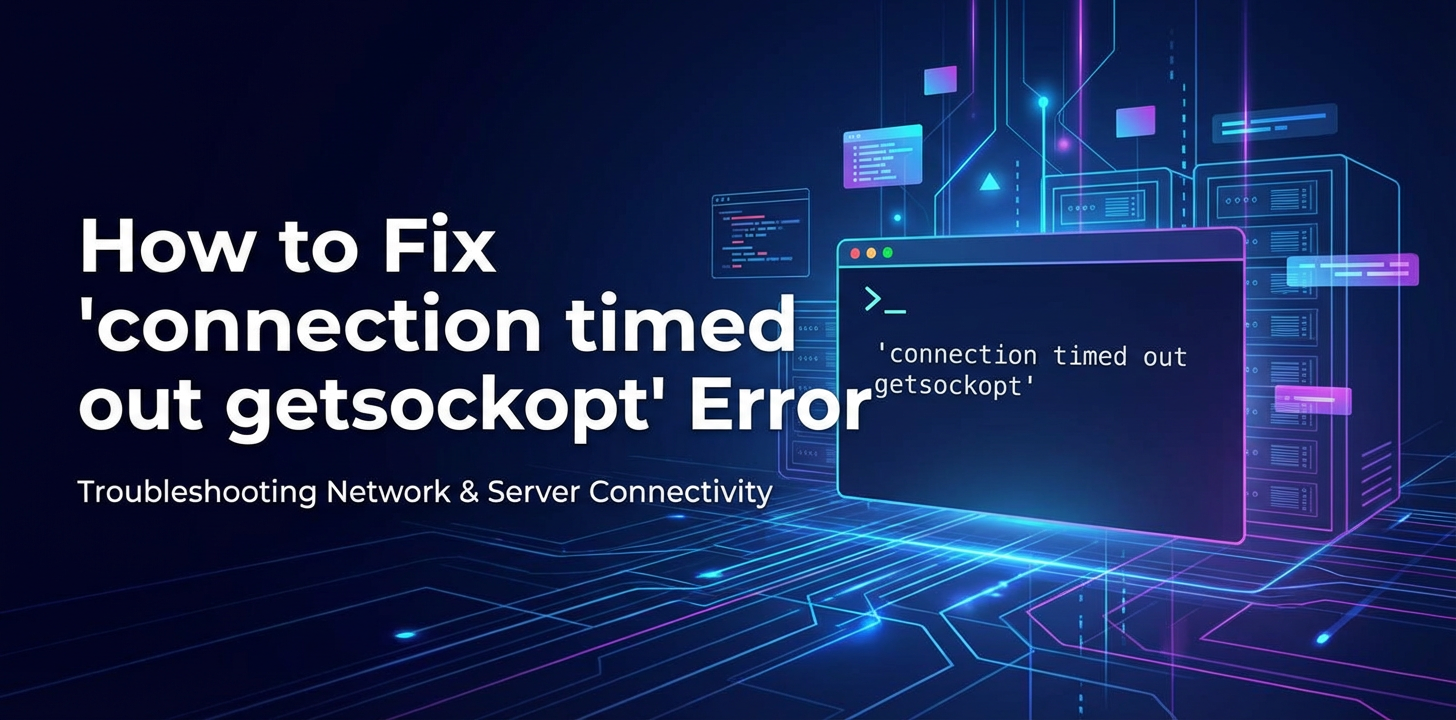 How to Fix 'connection timed out getsockopt' Error