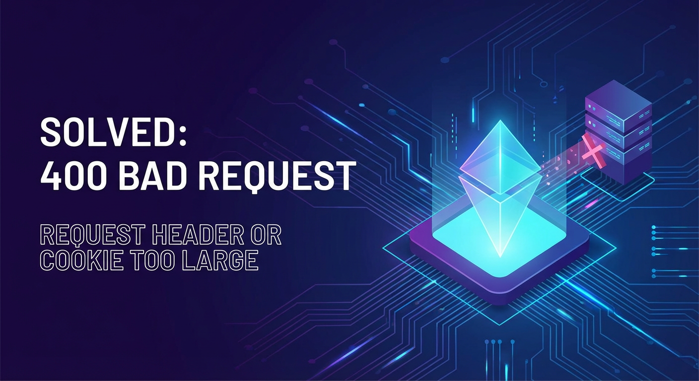 Solved: 400 bad request request header or cookie too large